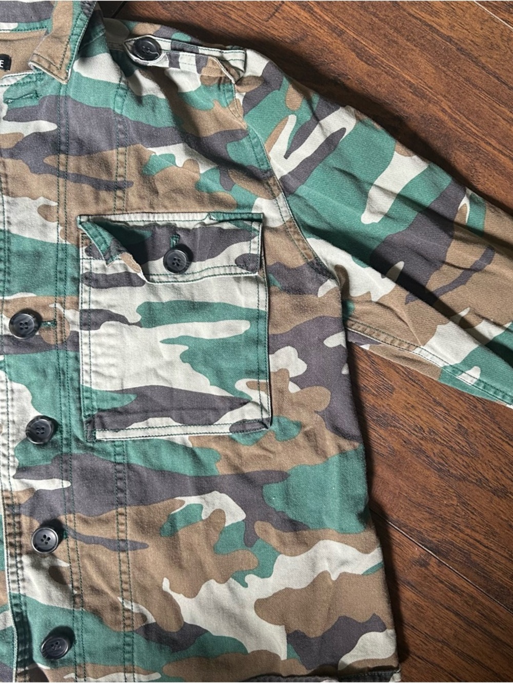 J. Crew Women's Camouflage Utility Jacket in Green and Brown - Picture 2 of 4
